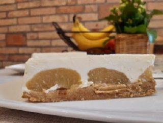 keksz alapú barackos görög joghurt torta sütés nélkül