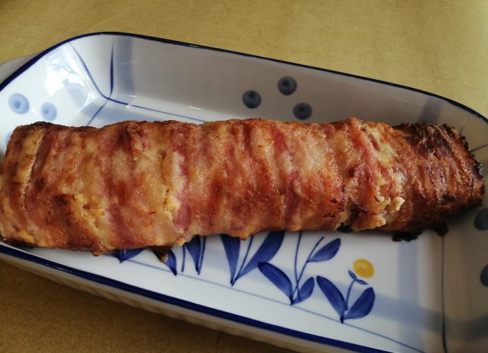 őzgerincben sült csirkemell baconnal